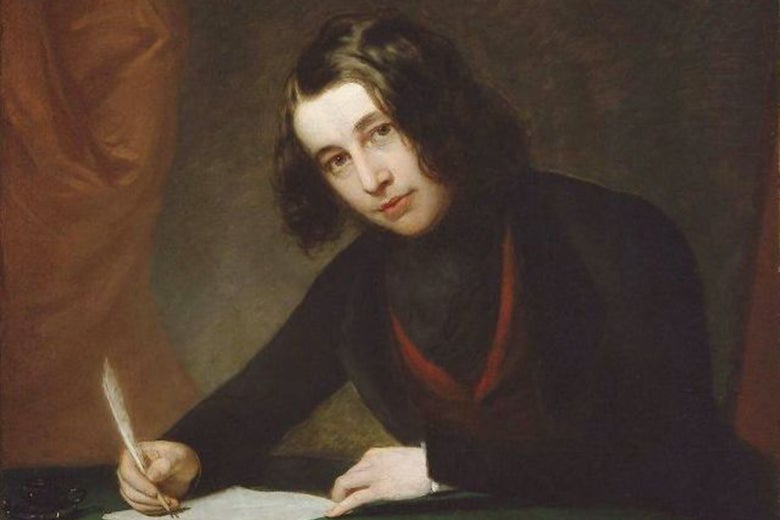 An oil painting of Charles Dickens.